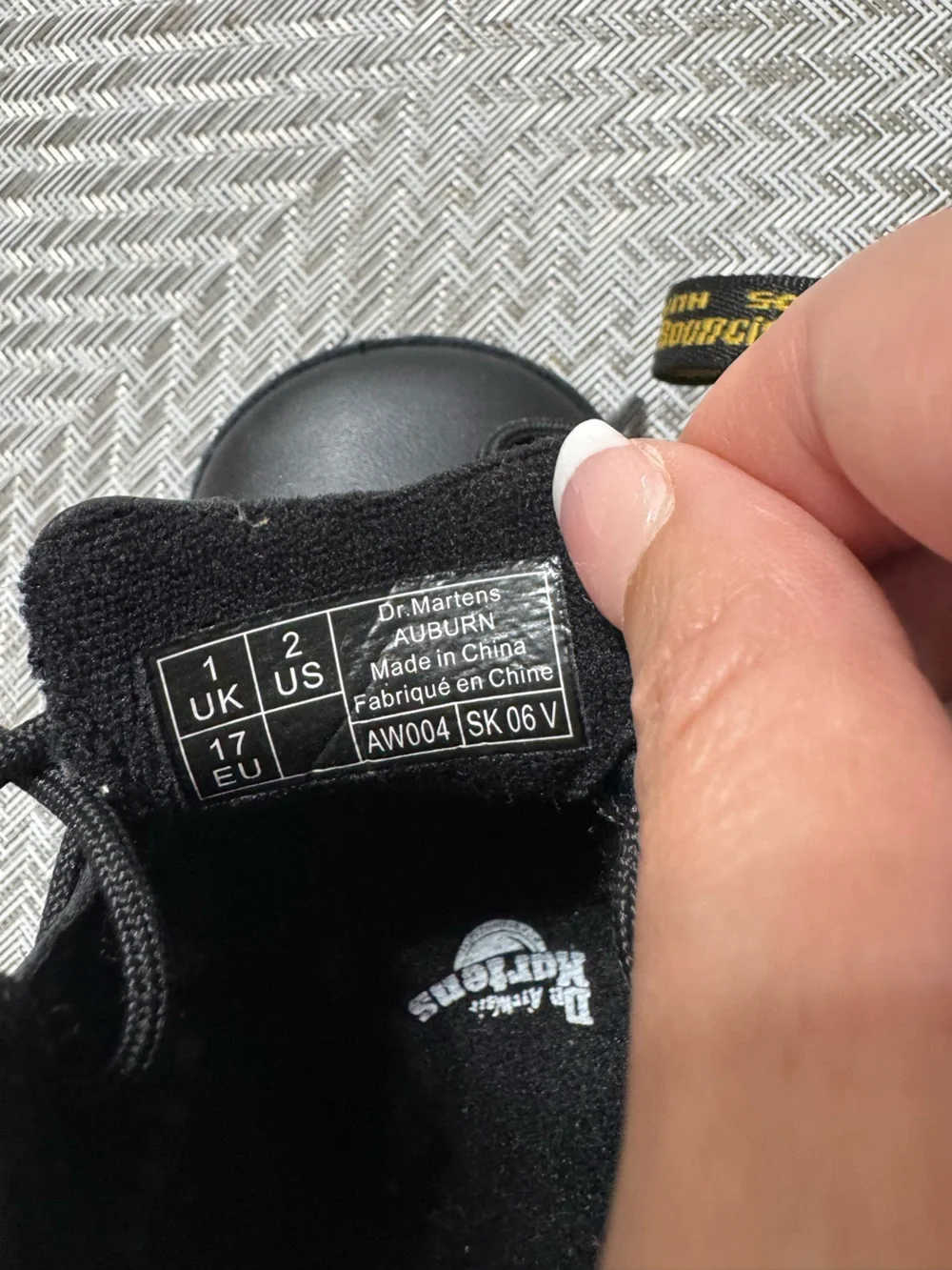 Dr. Martens Baby Black Leather Lace-Up Boots Infant Size 2